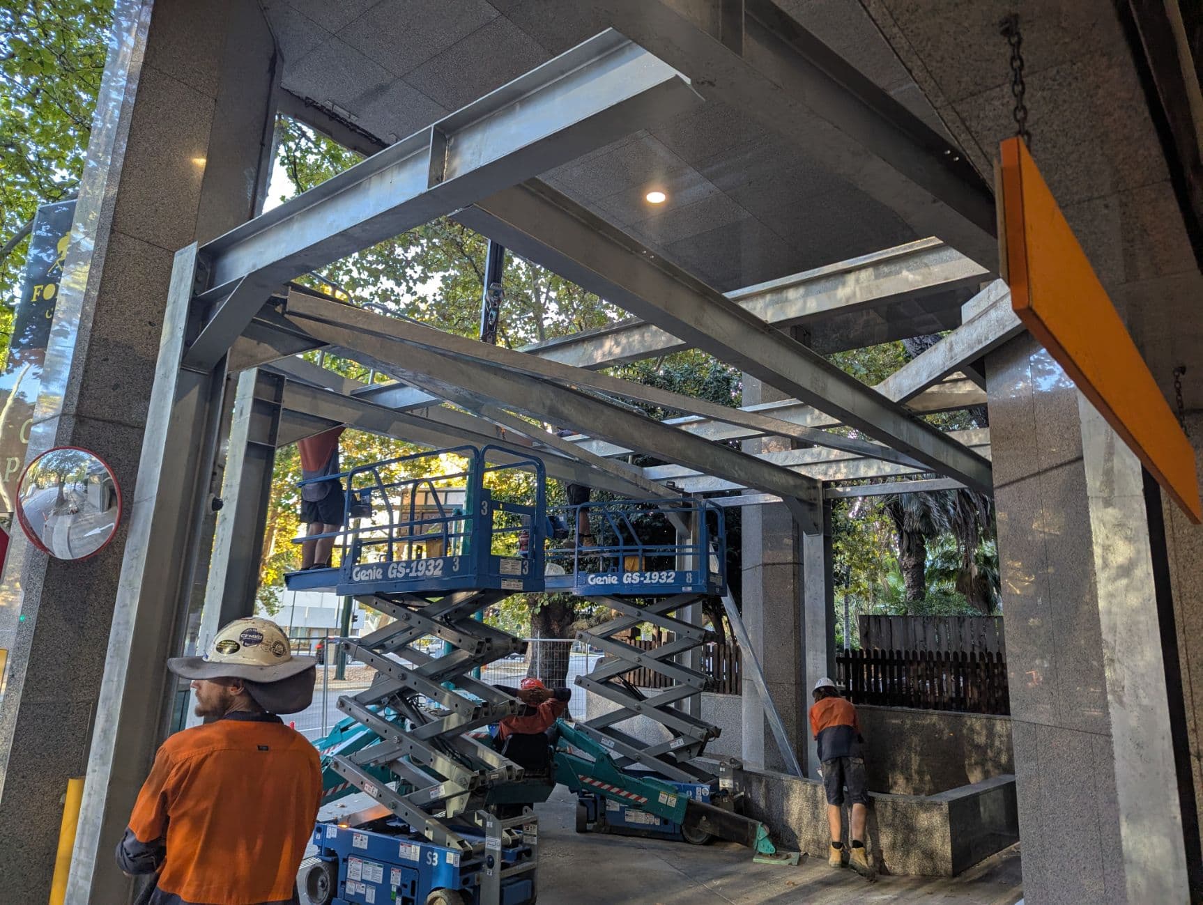 Structural steel installation